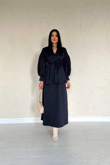 Lacivert Gül Detaylı Takım resmi